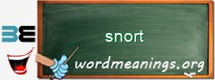WordMeaning blackboard for snort